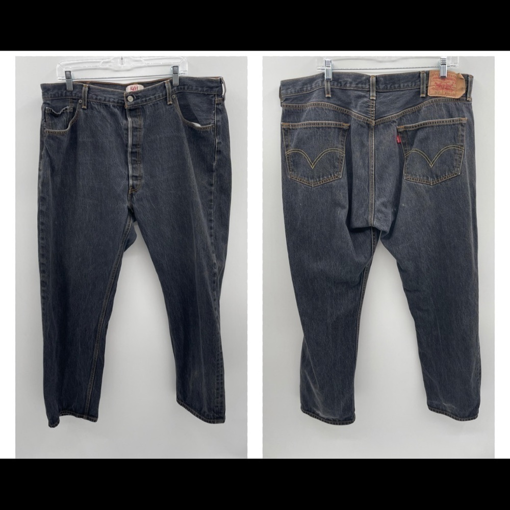 Levis original 501 button fly straight leg denim jean